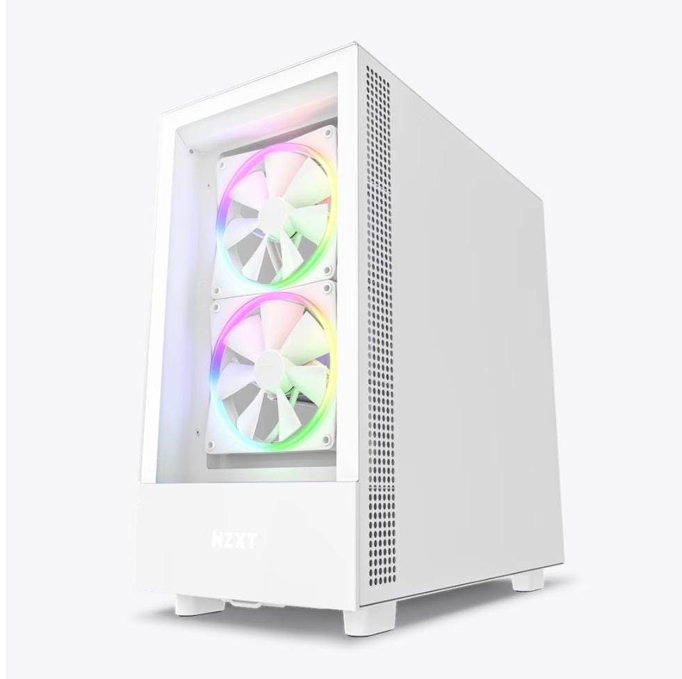 NZXT H5 ELITE Premium Mid-Tower Case – White Edition, Dual Glass Panels