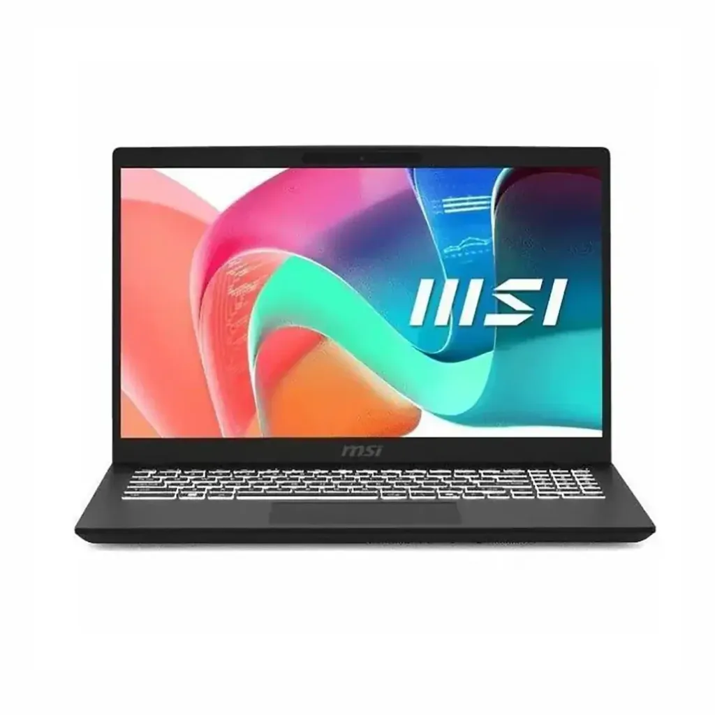 MSI Modern 15 H Laptop — Intel Core 9 - 270H, 32GB DDR4, 1TB NVMe SSD, 15.6" FHD Touchscreen Display, Intel Graphics, White Backlit Keyboard, Win 11 — Classic Black