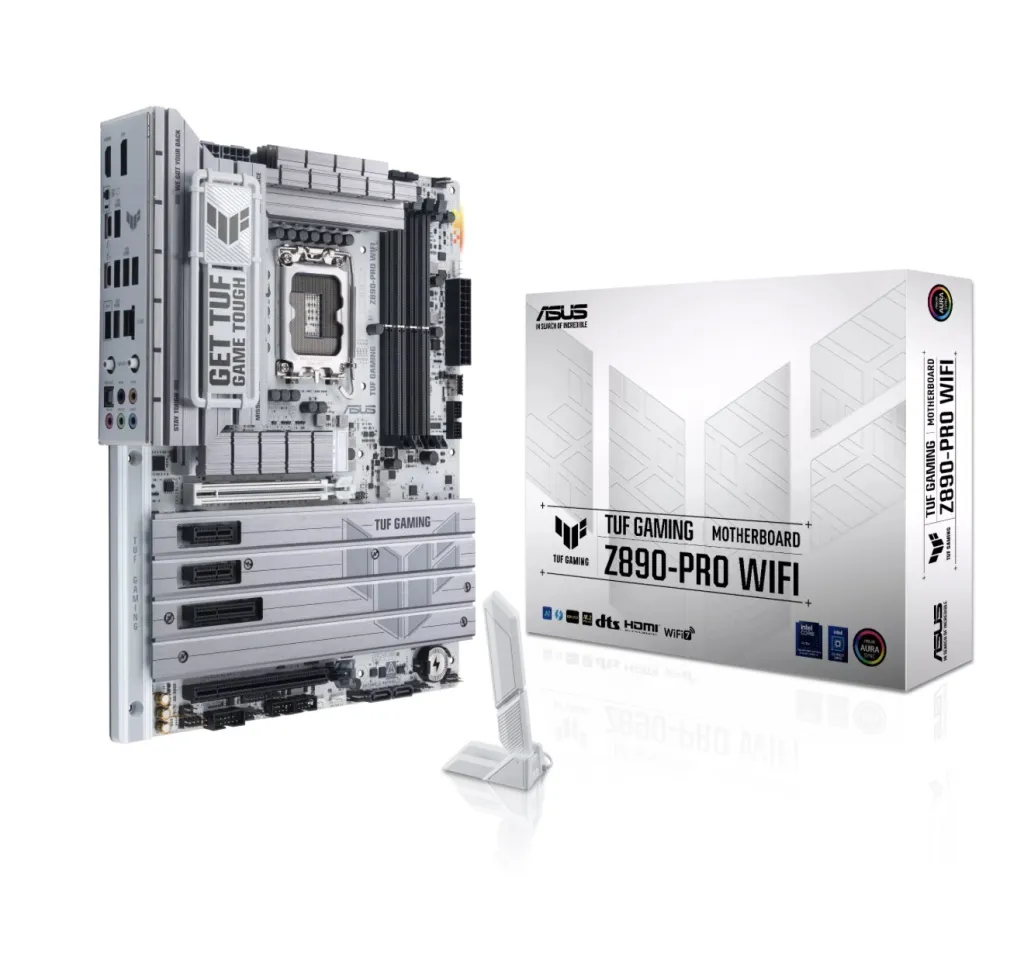 ASUS TUF Gaming Z890-Pro WiFi DDR5 Motherboard – Intel® Z890, LGA1851, DDR5 9066+ MT/s, PCIe 5.0, WiFi 7, Thunderbolt™ 4, USB 20Gbps Type-C 30W PD, Intel® 2.5Gb LAN