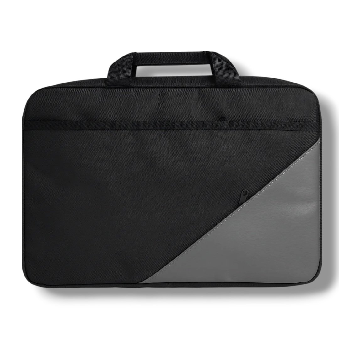 Normal Laptop Bag – 15.6″, Water-Resistant, Lightweight, Multi-Compartment | Black & Grey