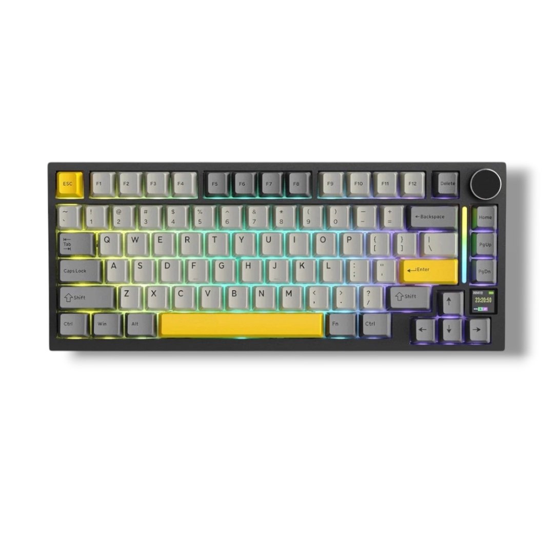 ATTACK SHARK X820 Ultra 75% Tri-Mode Gasket Mechanical Keyboard – Smart TFT Display, Metal Knob