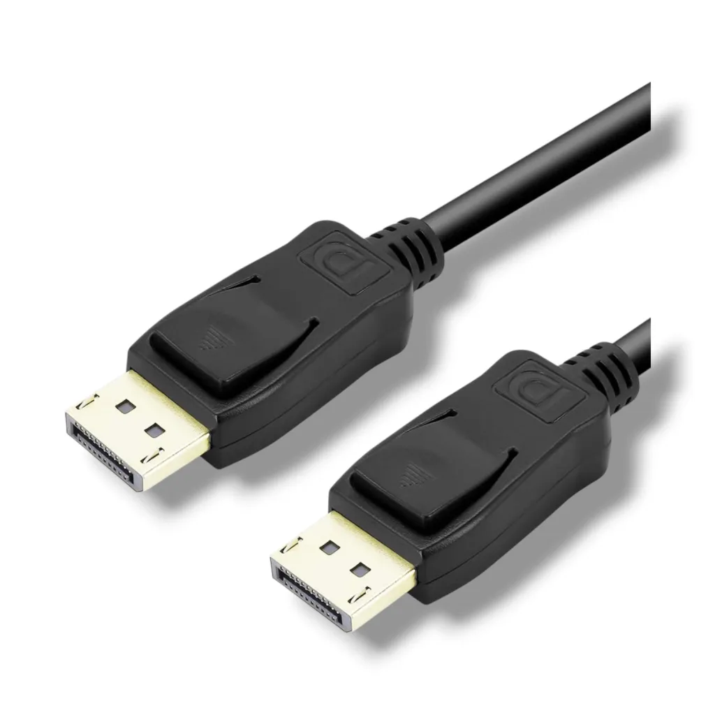 DisplayPort to DisplayPort Cable 1.8M | DP Male to DP Male | Supports 4K@60Hz, 2K@144Hz | Gold-Plated Connectors | Audio & Video Transmission | Black
